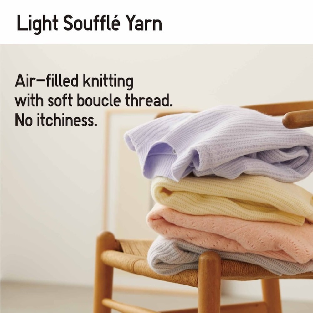 Uniqlo soufflé yarn mock neck sweater - Picture 9 of 12